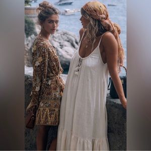 Spell & The Gypsy Collective Bella Midi Dress-Cream